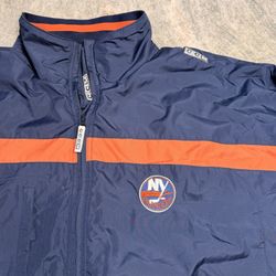 CCM New York Islanders NHL Full Zip Jacket Navy/Orange Men's XXL