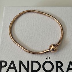 14K Rose Gold Plated Snake Chain Bracelet 