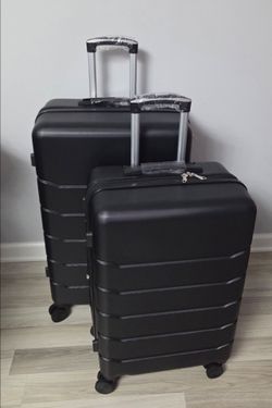 New! Black Hardshell Luggage, Travel Bags, TSA Lock, 4 Spinner Wheels. 22"-$35, 26"-$40, 30"- $55