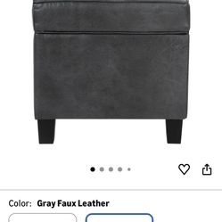 Family Funds-2 Gray Ottomans-OBO