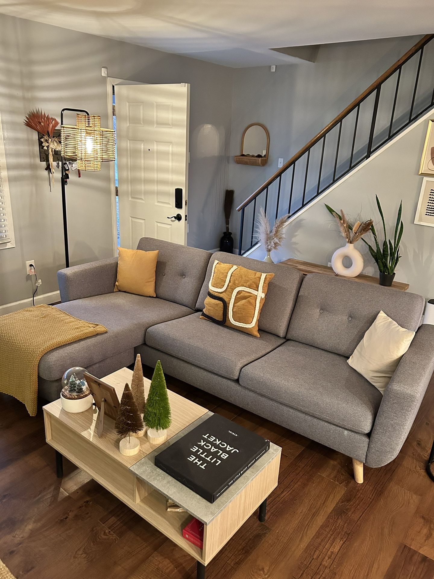 Modern Gray L-shaped Sofa