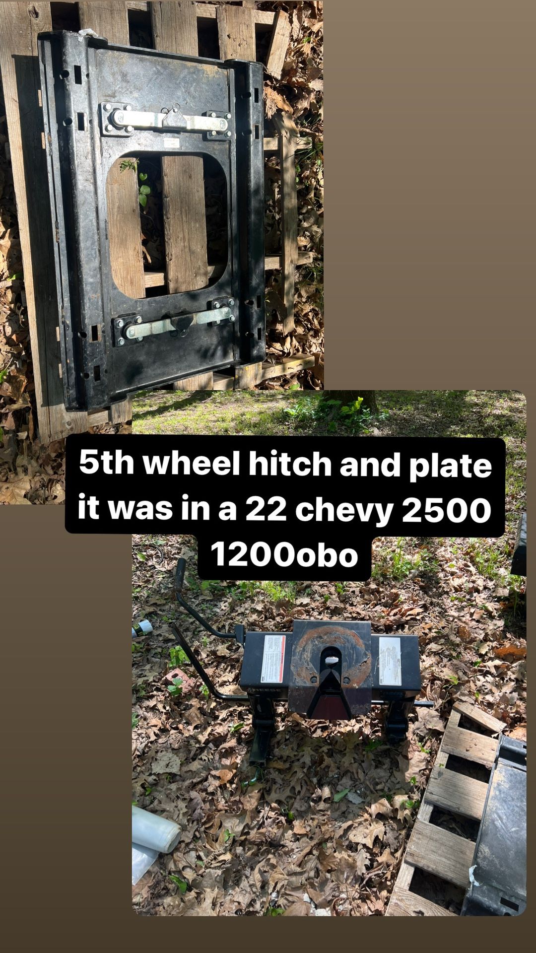 5th Wheel Plate And Hitch