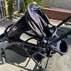 Contours - V2 - Options Elite Convertible Double Stroller - Charcoal Grey