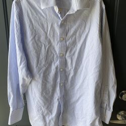 Men Michael Kors Dress Shirt Long Sleeve Size L