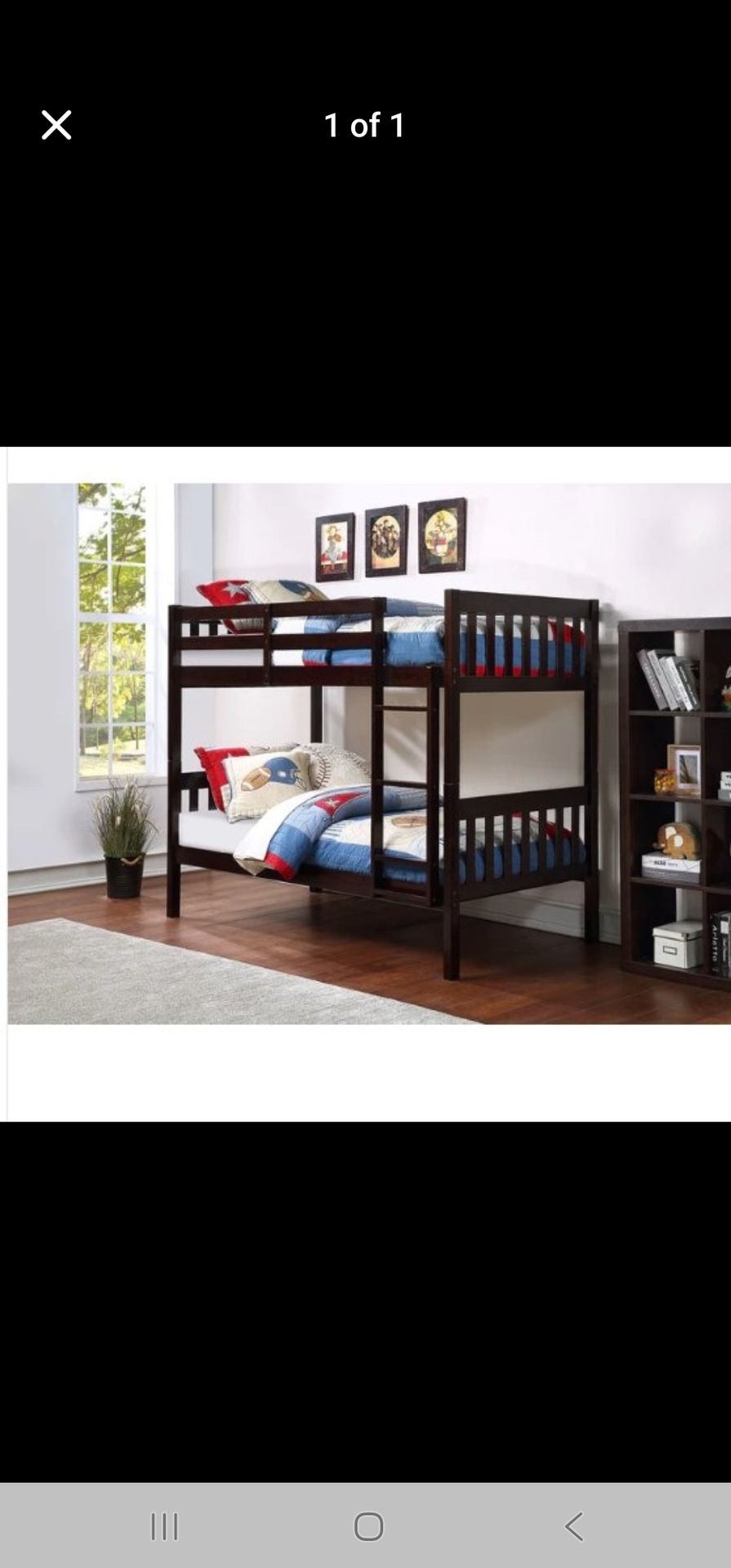 Brand New Espresso Twin/Twin Wood Bunkbed