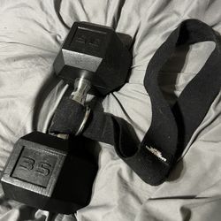 35 Lb Dumbbell With Wrist Strap 