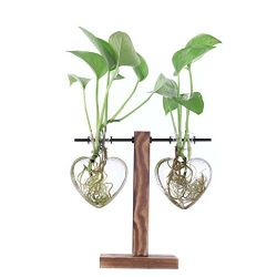 Hearts Glass Planter Terrarium Plant Propagation Station Heart Shape Vase for Hydroponic Water Plants