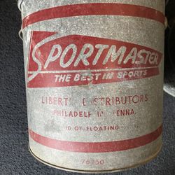 Vintage Sports master Galvanized Fishing Bucket
