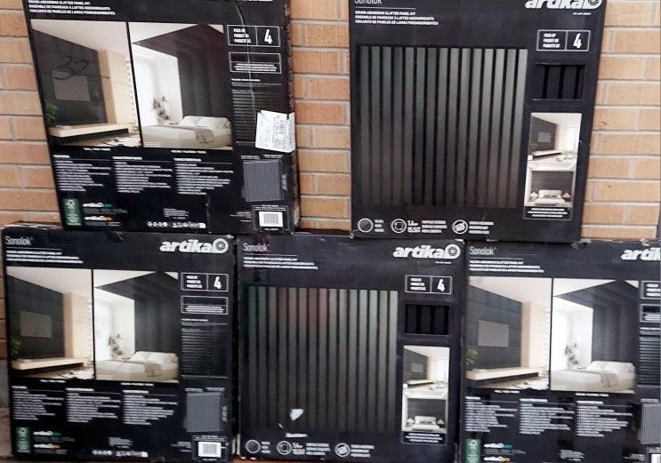 5 Artika Sonolok Sound-Absorbing Slatted Panel Kits 