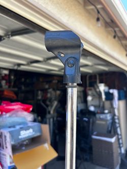Two heavy duty mic stands