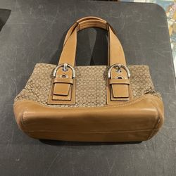 Coach Soho Mini Signature Tote Excellent Condition Clean (Model: F10927)