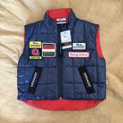 NEW Monaco Grand Prix Formula One F1 Racing Puffer Vest Kids Size 3/4