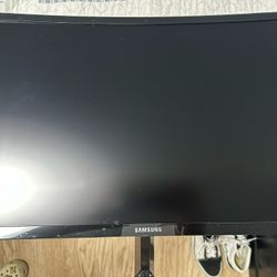 Samsung - Odyssey Gaming CRG5 Series 24” LED Curved FHD AMD FreeSync Monitor - Black