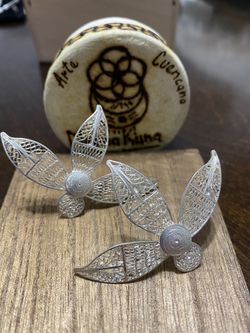 Handmade Ecuadorian Earring 950 Silver (filigree)