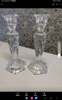 Pretty Authentic lead crystal Candle Holders.