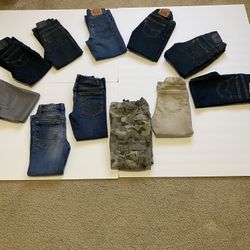 Boy’s Levi’s  5-6 ) 7 Pairs…Cat Hack  (2)Pairs )5-6 Size  Army Pants 1)size 5-6 
