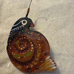 hand-painted artisan pin/brooch created by artist Robin Senour
