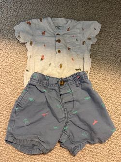 Size 12 mo   2 piece outfit shorts and shirt