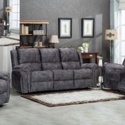 2 Pc Sofa And Loveseat Recliner Set  $1,000🏆