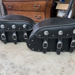 Genuine Leather Indian Saddlebags (Black)