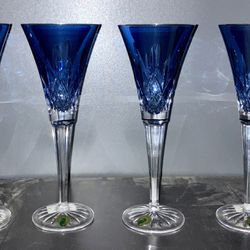 Waterford Lismore Jewels Tall Flute Glass Finish: Sapphire