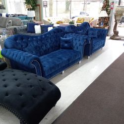 Glam Sofa Love Seat In Stock 