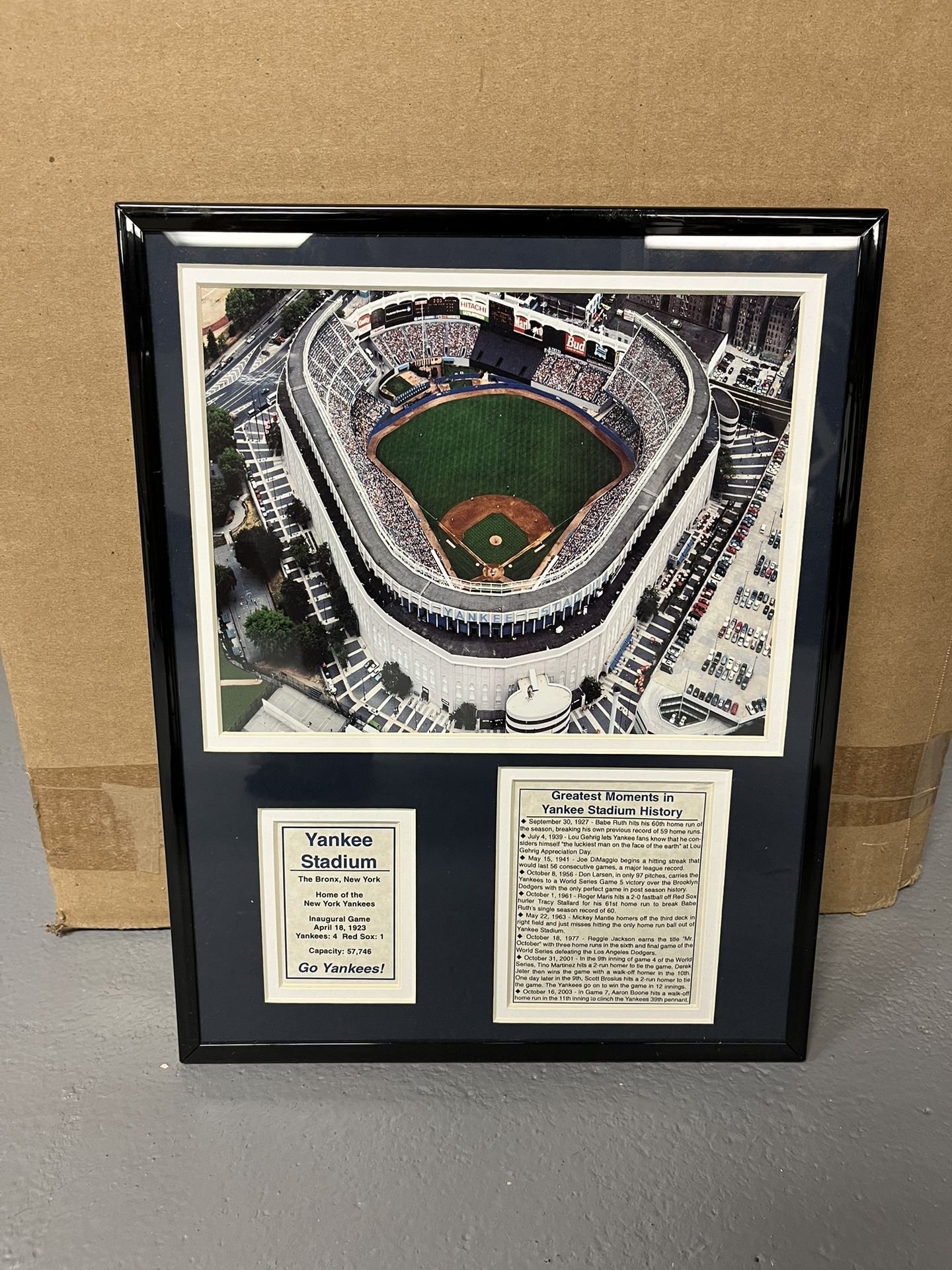 Yankee Stadium Framed Memorabilia Picture 