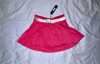Civil Regime Game Set Match Belted Tennis Skirt Red Womens Large NWT Skort Mini