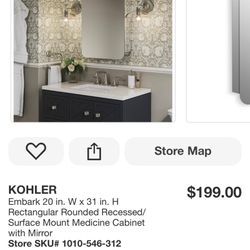 Mirror Medicine Cabinet 31”