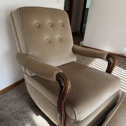 Beautiful Taupe Rocker Chair 