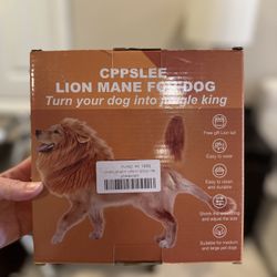 Lion Mane & Tail Funny Dog Halloween Costume