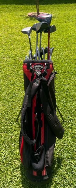 Golf clubs with bag