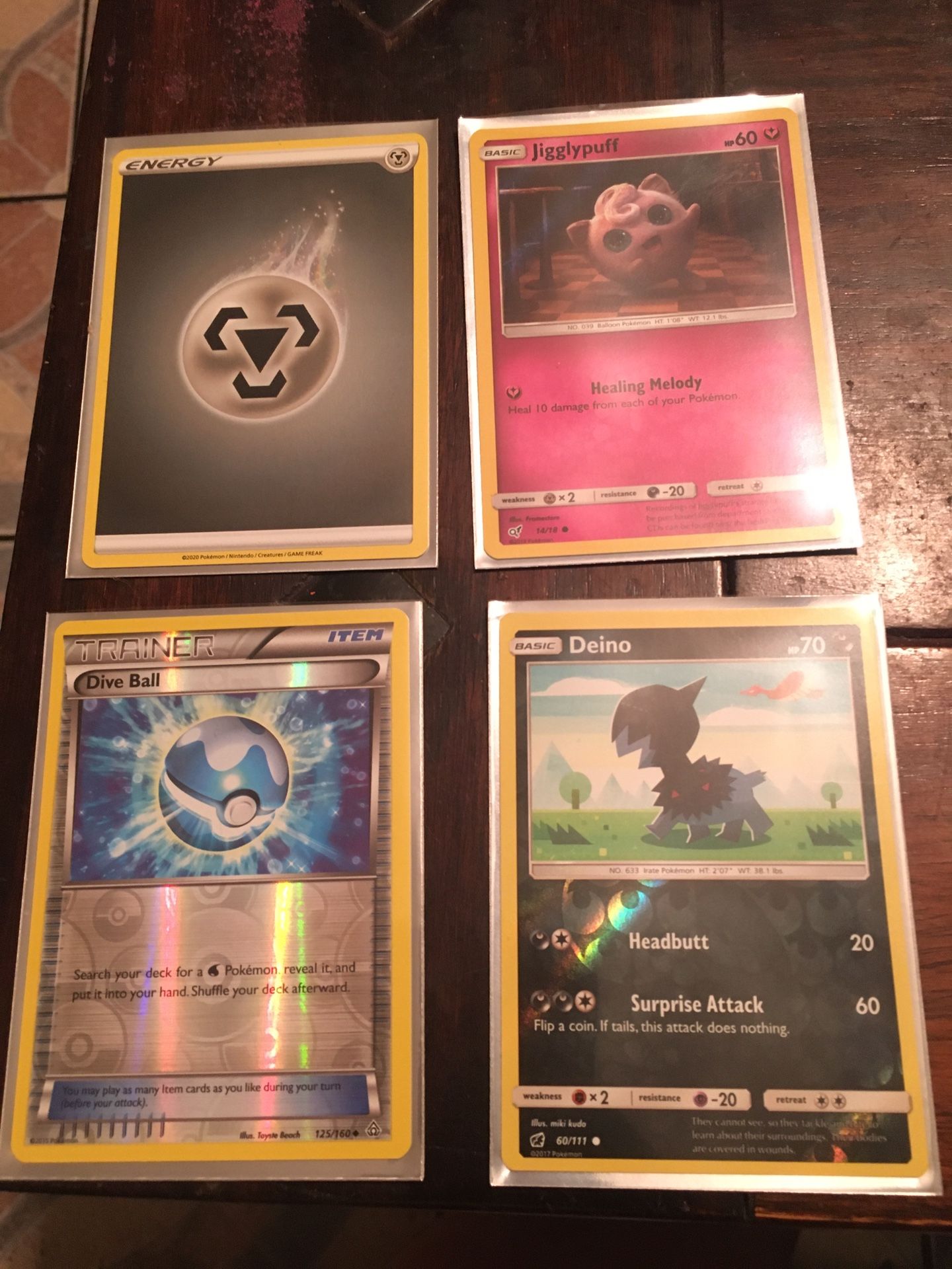 Holographic and reverse holographic Pokemon Cards