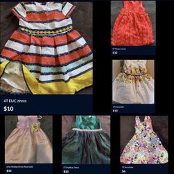 Various 4t-6/6x Girls Dresses 