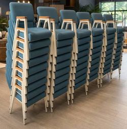 44 Arm Chairs for Church Conference Hall with side chairs joining