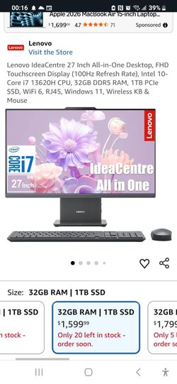 This is a One in all Desk Top Computer Lenovo