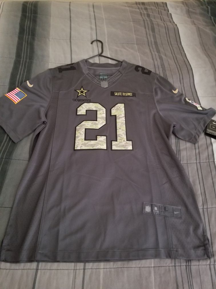 Brand new Ezekiel Elliot Dallas Cowboys Limited Edition Salute To Service Size Large Stitched Nike Jersey Brand new tags