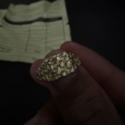 ALL BUYERS LMK REAL 14K GOLD NUGGET RING