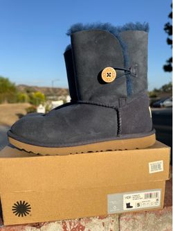 UGG Bailey Button II Boots (Navy, Women’s Size 5)