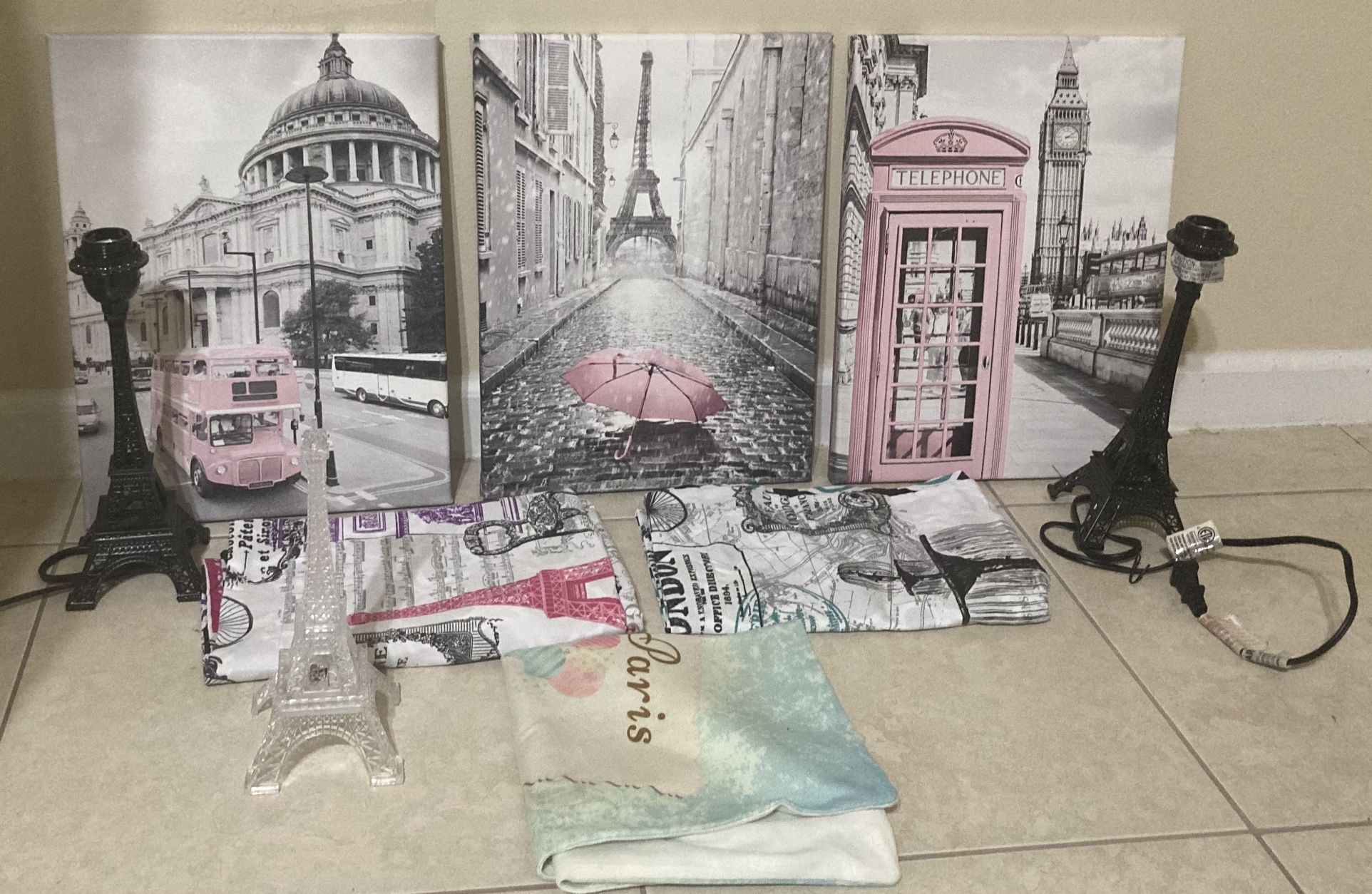 Nine Piece Paris Set for Girls Room
