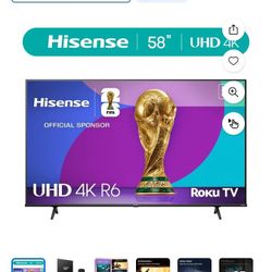 58" TV Hisense ROKU Smart TV