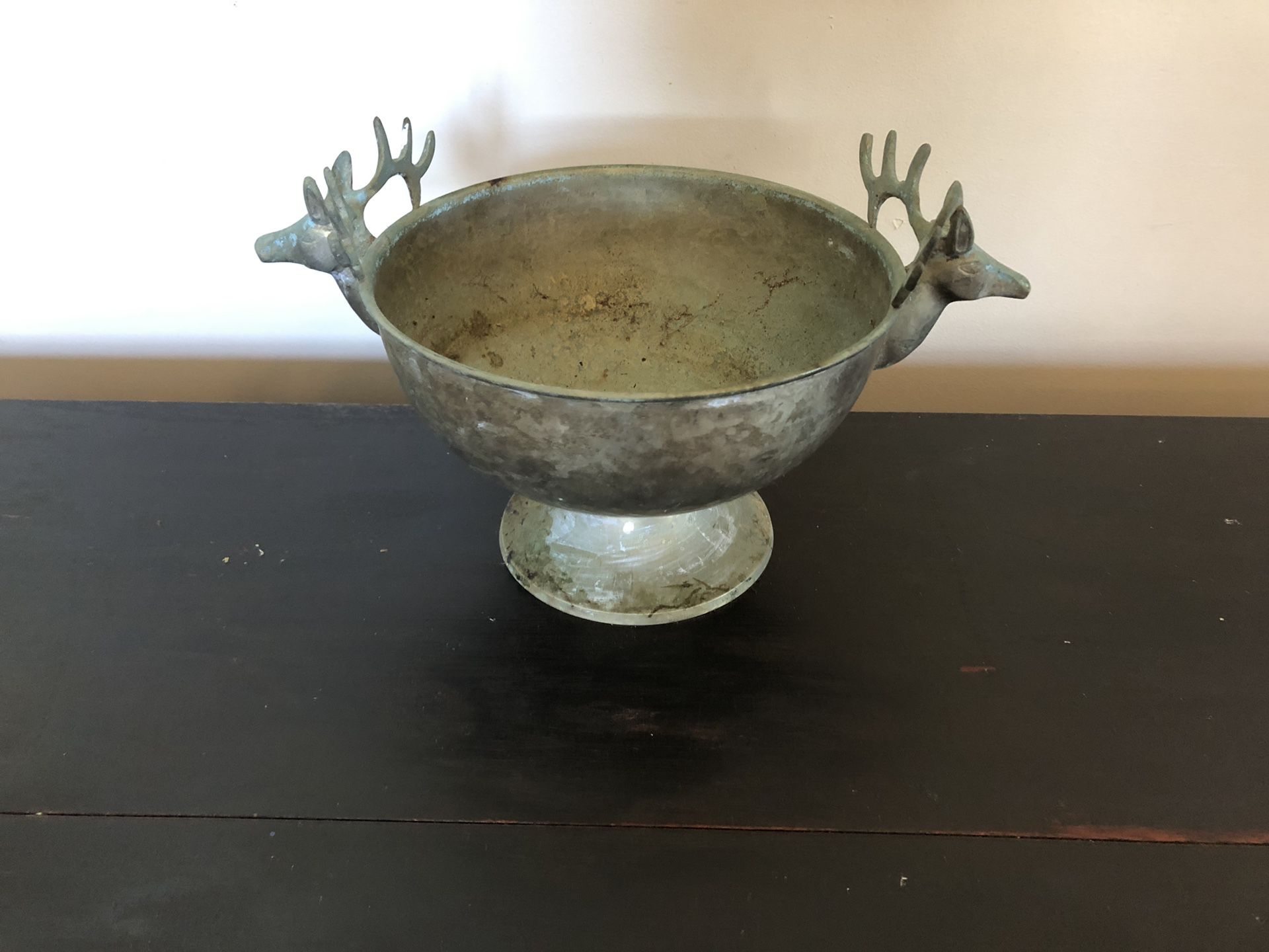 Antique Deer head bowl