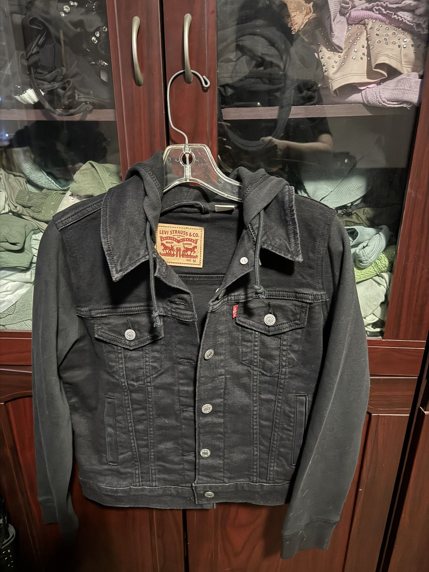 Black Hoodie Leviz Jacket