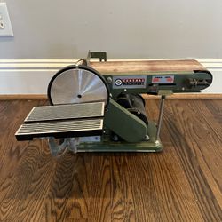 CENTRAL MACHINERY GREEN BELT & DISC SANDER 4" X 36"