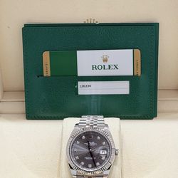 2019 Rolex Pre Owned 41mm DateJust-II Rhodium Diamond Dial -W/Card