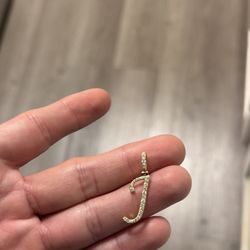 Natural Diamond Letter Pendant 