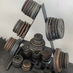 386 Lb Weights For 1 Inch Barbell And Some Extras