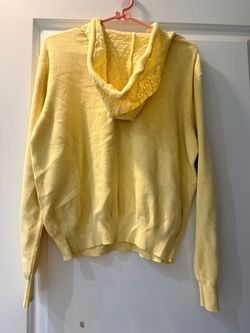 Yellow Knit Hoodie Sweater