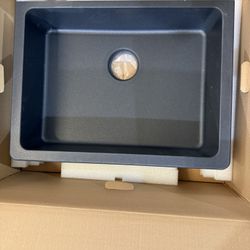 Elkay Quartz Classic 25" Undermount Single Basin Quartz Composite Kitchen Sink with Basket Strainer