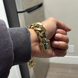 🚨20mm  7.5 In Gold Plated  Last One  14k 🔥🔥🔥🔥🔥🔥🆕